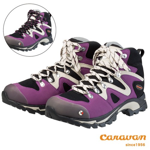 【Caravan 日本】C4_03 防水登山鞋 健行鞋 GORE-TEX 女款 葡萄紫 (0010403-778)