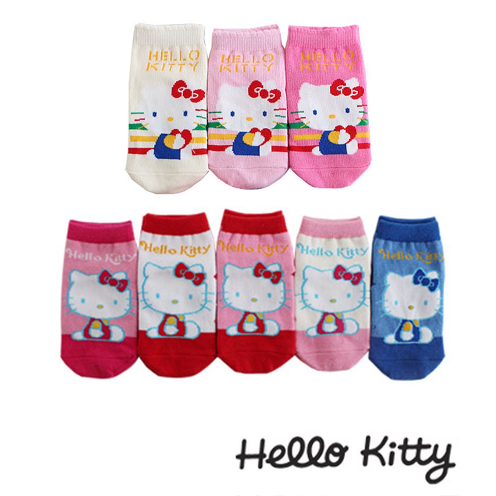 【Hello Kitty】凱蒂貓棉質童襪9-14cm《泡泡生活》