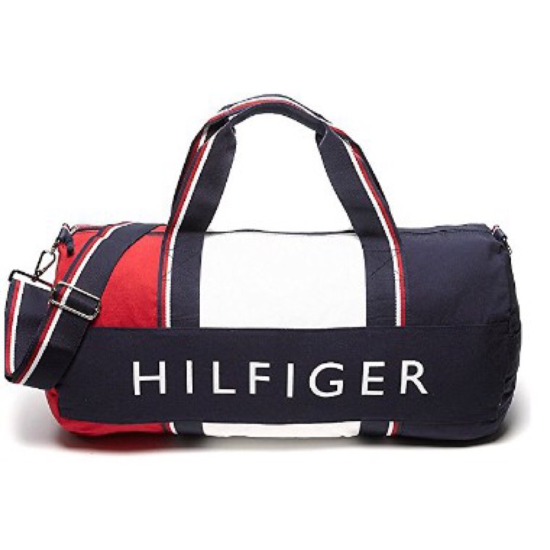 附原廠紙袋美帶回Tommy Hilfiger 經典旅行袋 大款 波士頓包 托特包 球袋 運動袋 當兵 圓筒包 側背包肩