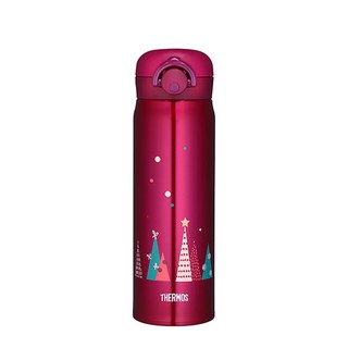 THERMOS 膳魔師輕巧變保溫瓶繽紛聖誕派對-紅 JNR-500CM-WNR 500ml 全新公司貨 超取 離島