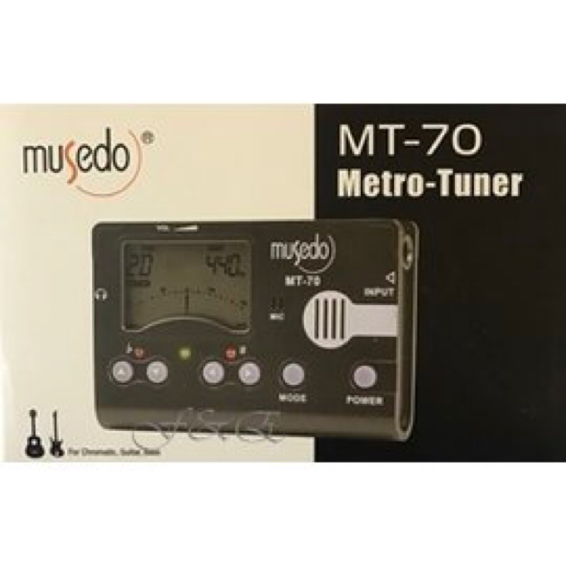 妙事多 Musedo MT70 小提琴/烏克麗麗/木吉他/電吉他/電貝斯/三合一調音器/節拍器