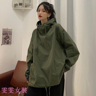 🔥臺灣現貨🔥現貨大尺碼外套 120公斤可穿連帽大學T女韓版寬鬆風衣外套ins潮胖MM中長款上衣🔥臺灣現貨🔥