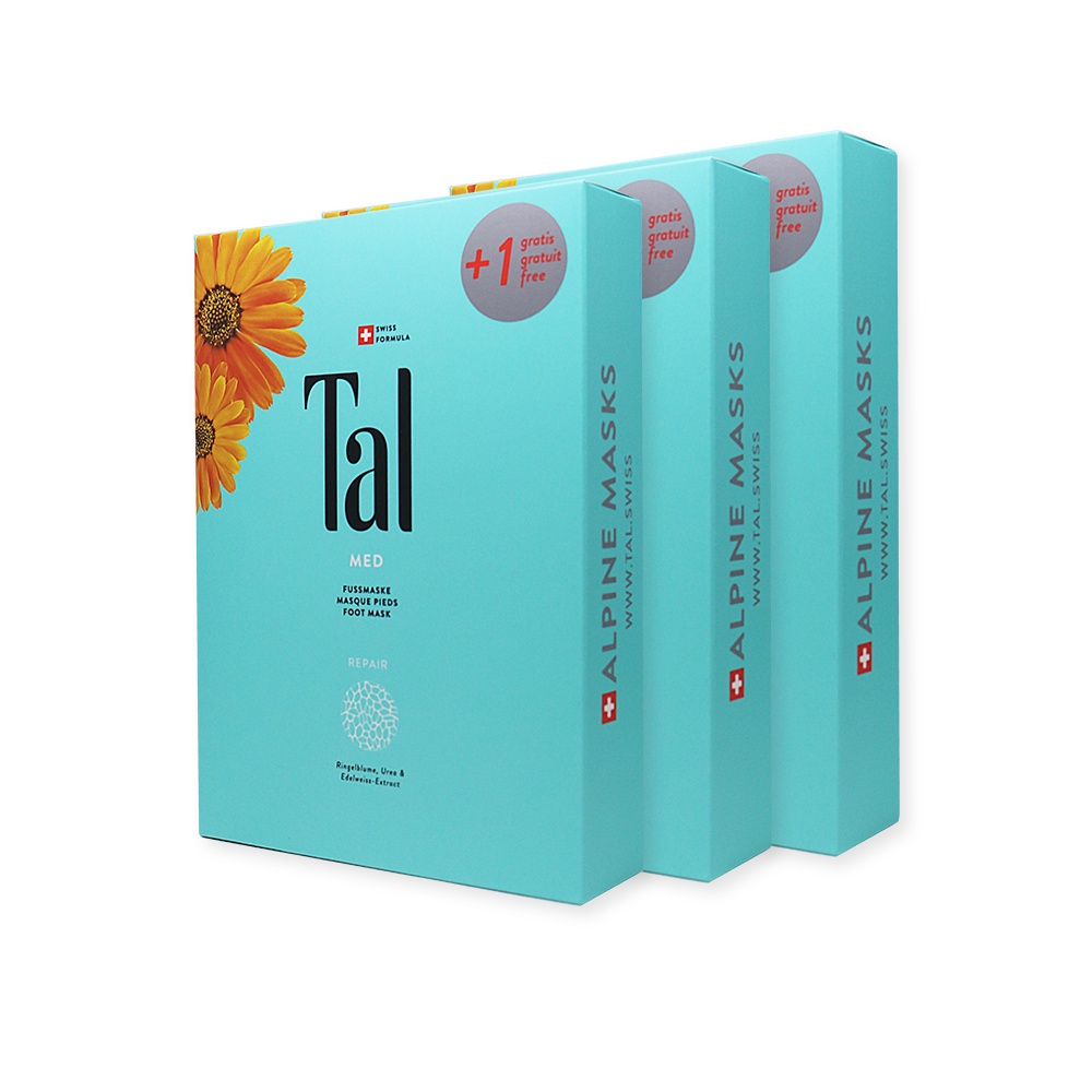 Tal FOOT 蒂愛麗 密集修護系列 修護足膜3盒 (6入/盒)