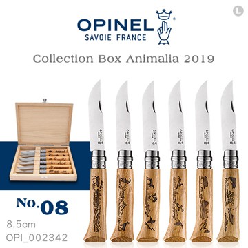 【史瓦特】OPINEL N°08野生動物系列6支組-精緻木盒裝(橡木刀柄/不銹鋼刀刃)/建議售價 : 5080.