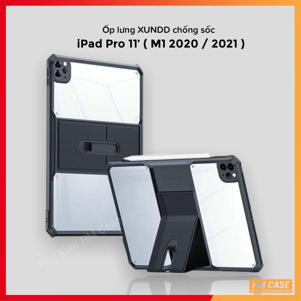 Xundd iPad Pro 11' (M1 2021 / 2020) 保護殼防刮、防震、TPU 擋板、支架背面