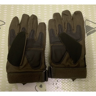 可欣台灣精品：國軍個人裝備戰術手套(全指硬殼/防滑碳纖維/軍綠色/XL號）