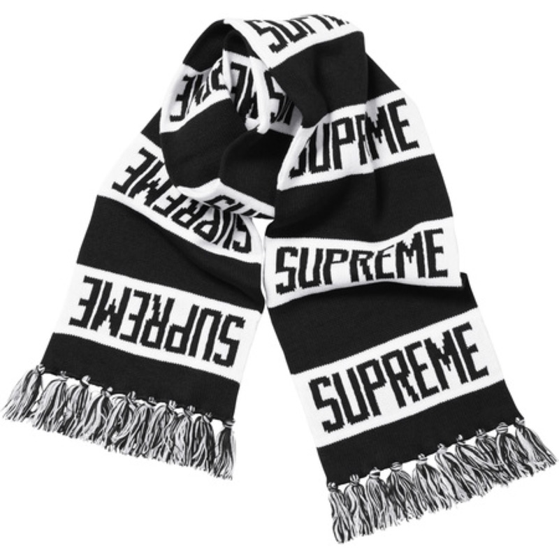 全新現貨Supreme Bar Stripe Scarf 圍巾黑色歡迎面交| 蝦皮購物