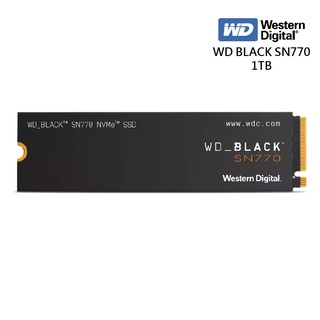 WD 黑標 SN770 1TB NVMe M.2 PCIe SSD 廠商直送