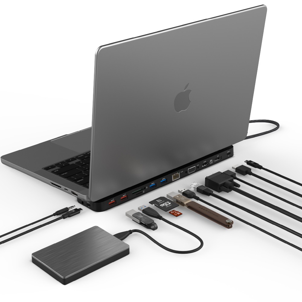 亞果元素 CASA Hub Pro Max USB-C Gen2 13合一多功能高速集線器 黑 現貨 廠商直送