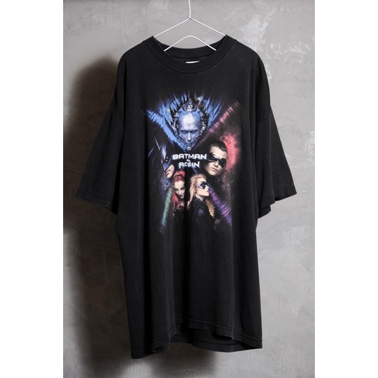 90’s Vintage Batman &amp; Robin 1997 Tee 蝙蝠俠與羅賓 DC英雄 原版電影T 美國製