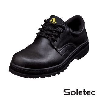 【Soletec超鐵安全鞋】C1065 真皮黑色工作鞋