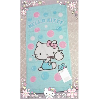 Kitty童巾/淺綠色 KT Hello kitty 兒童毛巾