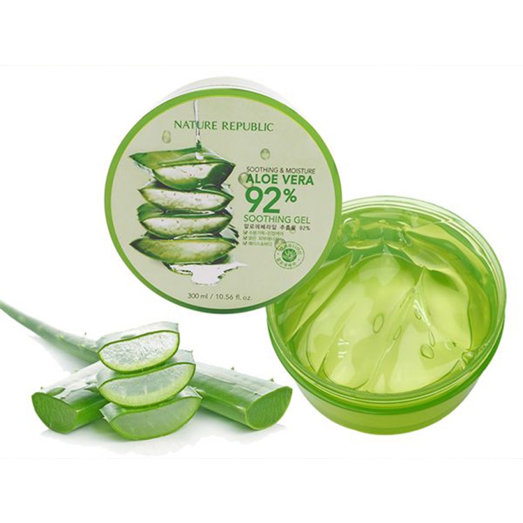 👉台灣現貨👈 Nature Republic 92%蘆薈補水修護保濕凝膠300m蘆薈膠 D929360|