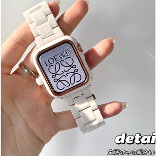 Apple Watch 夏季新款樹脂陶瓷錶帶 小紅書推薦 適用 iwatch SE 1-10代通用 蘋果錶帶 替換腕帶