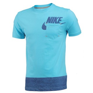 【WS】NIKE 短袖針織衫 藍 運動 休閒 611974-419 M