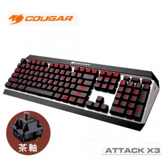 Cougar 美洲獅 ATTACK X3 茶軸紅光 機械式鍵盤
