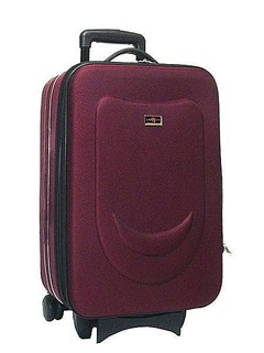 【葳爾登】精緻25吋旅行箱輕巧型拉桿行李箱,可加大容量登機箱羽量級航空箱/微笑25吋紅色