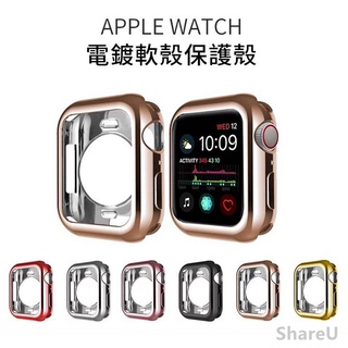 半包電鍍軟殼 Apple watch保護殼 精緻錶殼 45mm 41mm 40mm 44mm