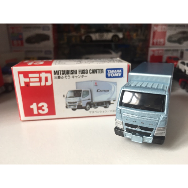 多美小汽車 TOMICA NO.13 三菱 MITSUBISHI FUSO CANTER 貨車 絕版 貨櫃車 卡車 盒損