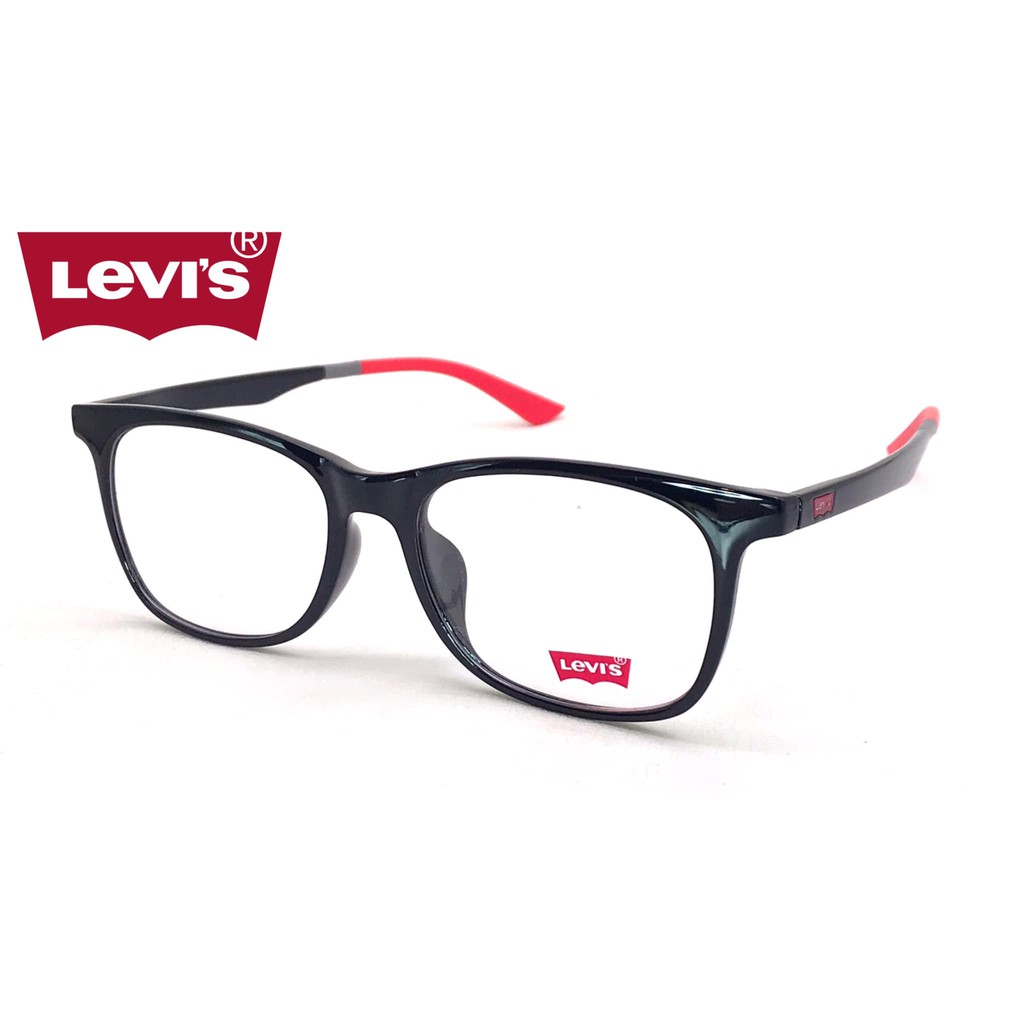 【本閣】LEVIS LS03037 TR90材質超輕光學眼鏡大方框 黑色彩色鏡腳 男女牛仔褲丹寧紅標 大臉大頭舒適好戴