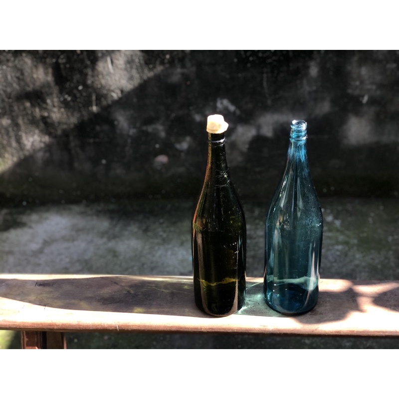 【福三】老玻璃瓶 清酒瓶 醬油瓶 氣泡玻璃