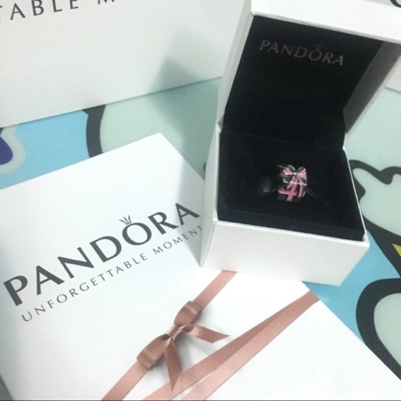 Pandora 珠珠 禮物盒 嬰兒車 旅行箱 蝴蝶結 二手