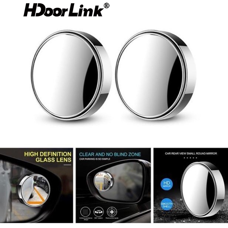 Hdoorlink 2 件汽車輔助鏡、盲點鏡、側面小圓鏡、廣角輔助後視鏡