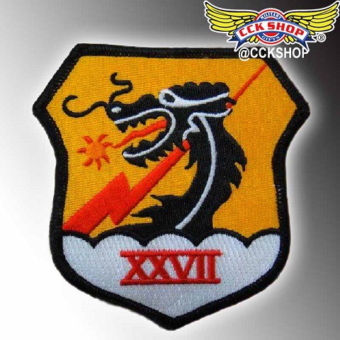Cck Shop 空軍第27作戰隊隊徽臂章隊徽胸章作戰隊臂章空軍臂章空軍機種章飛行夾克胸章 蝦皮購物
