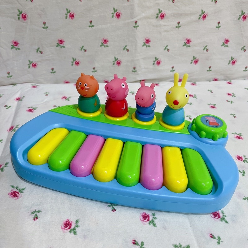 佩佩豬公仔鋼琴組 粉紅豬小妹 小豬佩奇 鋼琴玩具 二手