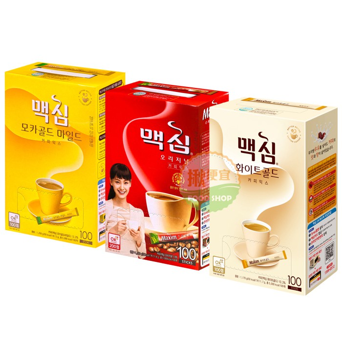 韓國Maxim 麥心摩卡/原味/白金 三合一(單入賣場) 三合一咖啡 maxim 咖啡 即溶咖啡 揪便宜