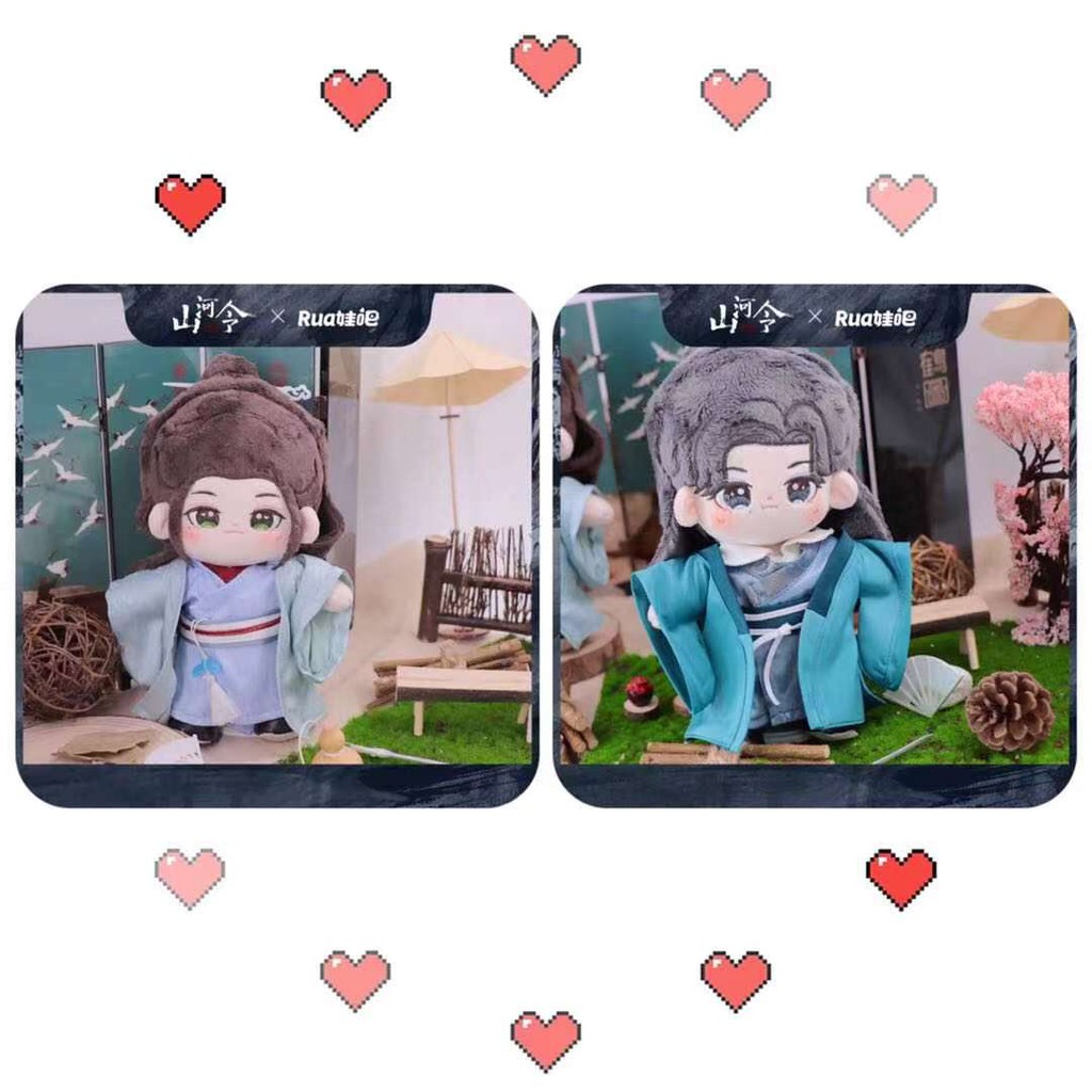 預售 山河令 周子舒&溫客行 20cm普入款 一娃一衣 官方正版棉花娃娃 rua娃吧 張哲瀚/龔俊 中國代購