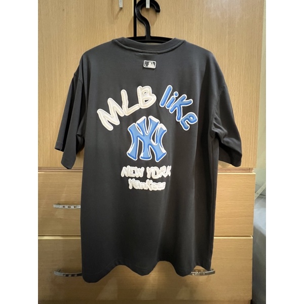 韓國潮牌MLB正品立體浮雕MLBLIKE塗鴉潮款短袖T恤情侶m碼