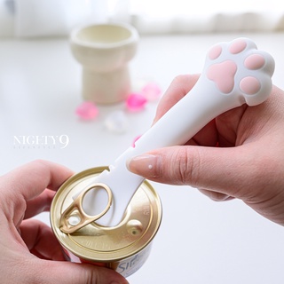 𝐍𝐢𝐠𝐡𝐭𝐲𝟗｜多功能粉萌貓爪罐頭勺貓掌造型開罐器寵物貓咪狗狗餐具兩用矽膠湯匙/臺灣現貨/
