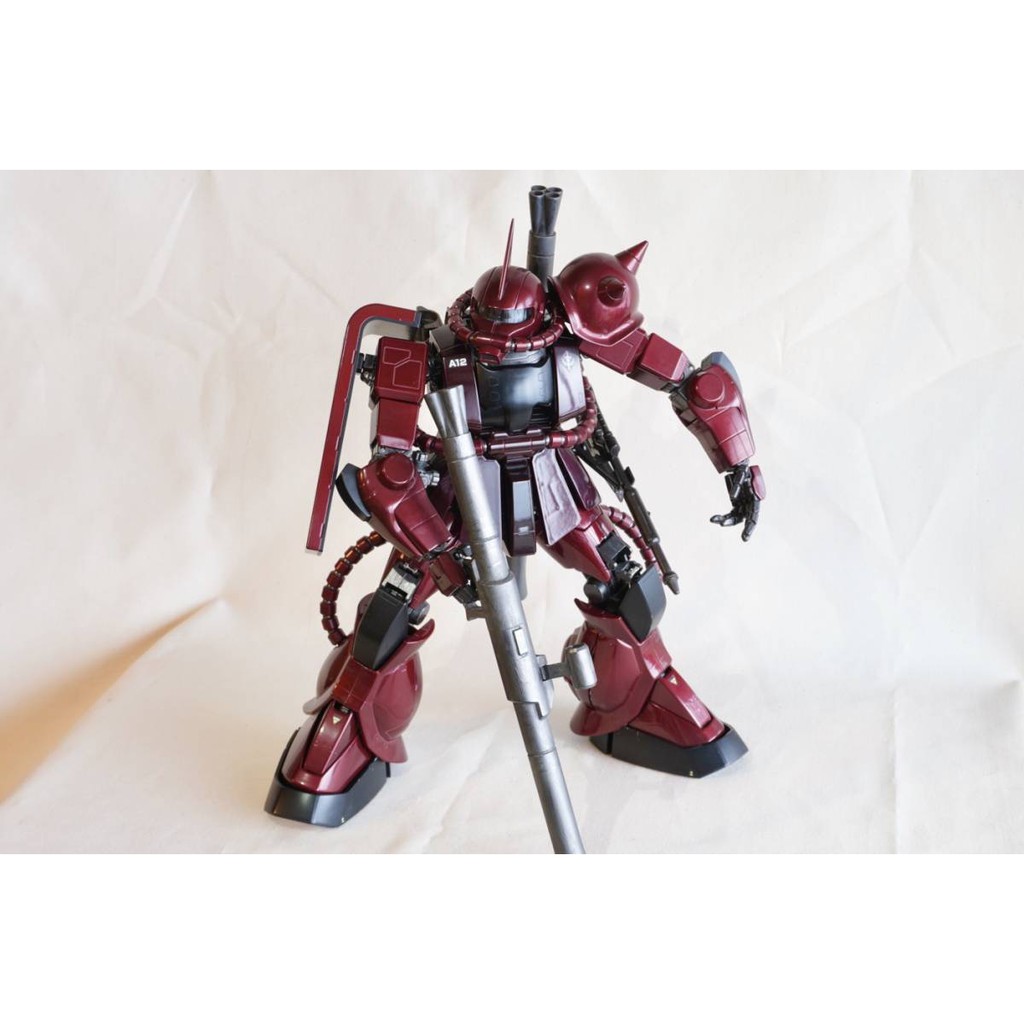 YID42BANDAI●PG 160 夏亞專用薩克紅色彗星 MS-06S ZAKU II組裝完成品特殊塗裝