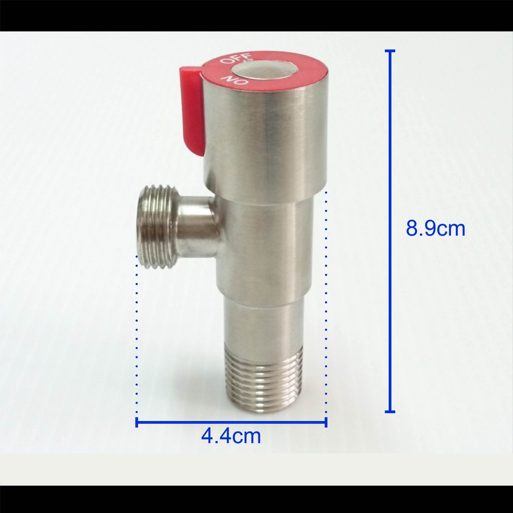 【台製】304不鏽鋼紅色外牙 不鏽鋼 水龍頭 一字 三角 水晶 外牙 水管 止水 凡爾 開關 角閥 陶瓷 四分 浴室 栓