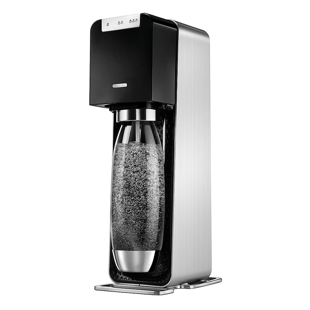 【Sodastream】電動式氣泡水機POWER SOURCE旗艦機(黑)【贈原廠寶特瓶*1個】