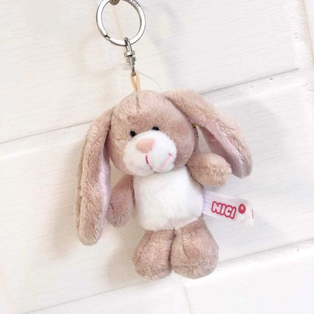 【現貨🌷】NICI 粉色 垂耳兔 兔子 鑰匙圈 玩偶 吊飾 日本進口 小兔 森林動物 療癒 交換禮物