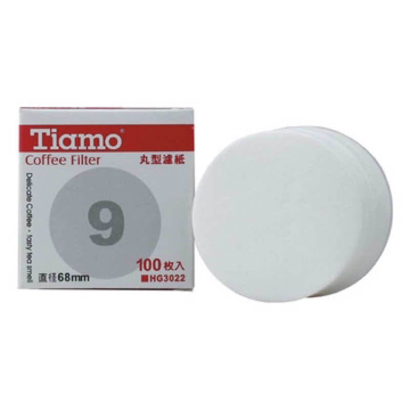 【里德咖啡烘焙王】Tiamo 9號 丸型 濾紙 100入~適用義式摩卡壺、冰釀咖啡壺 HG3022