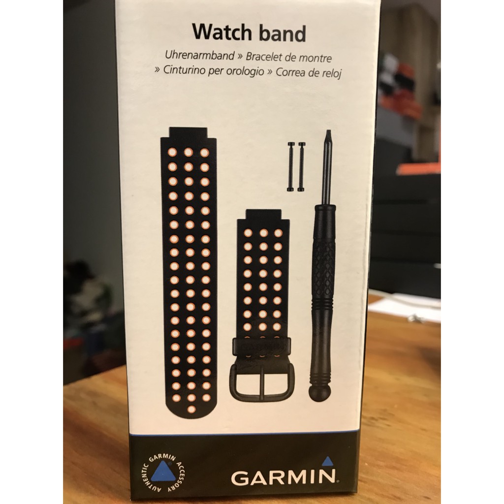 【現貨 含稅 公司貨】Garmin Forerunner 220/620/Approach S6 錶帶(黑橘)