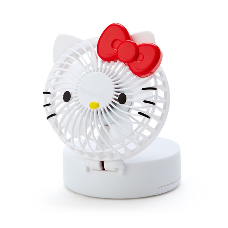 Hello Kitty 造型隨身電風扇 兩用可折疊風扇附頸繩 附頸掛繩 USB電風扇 手持電風扇 桌扇