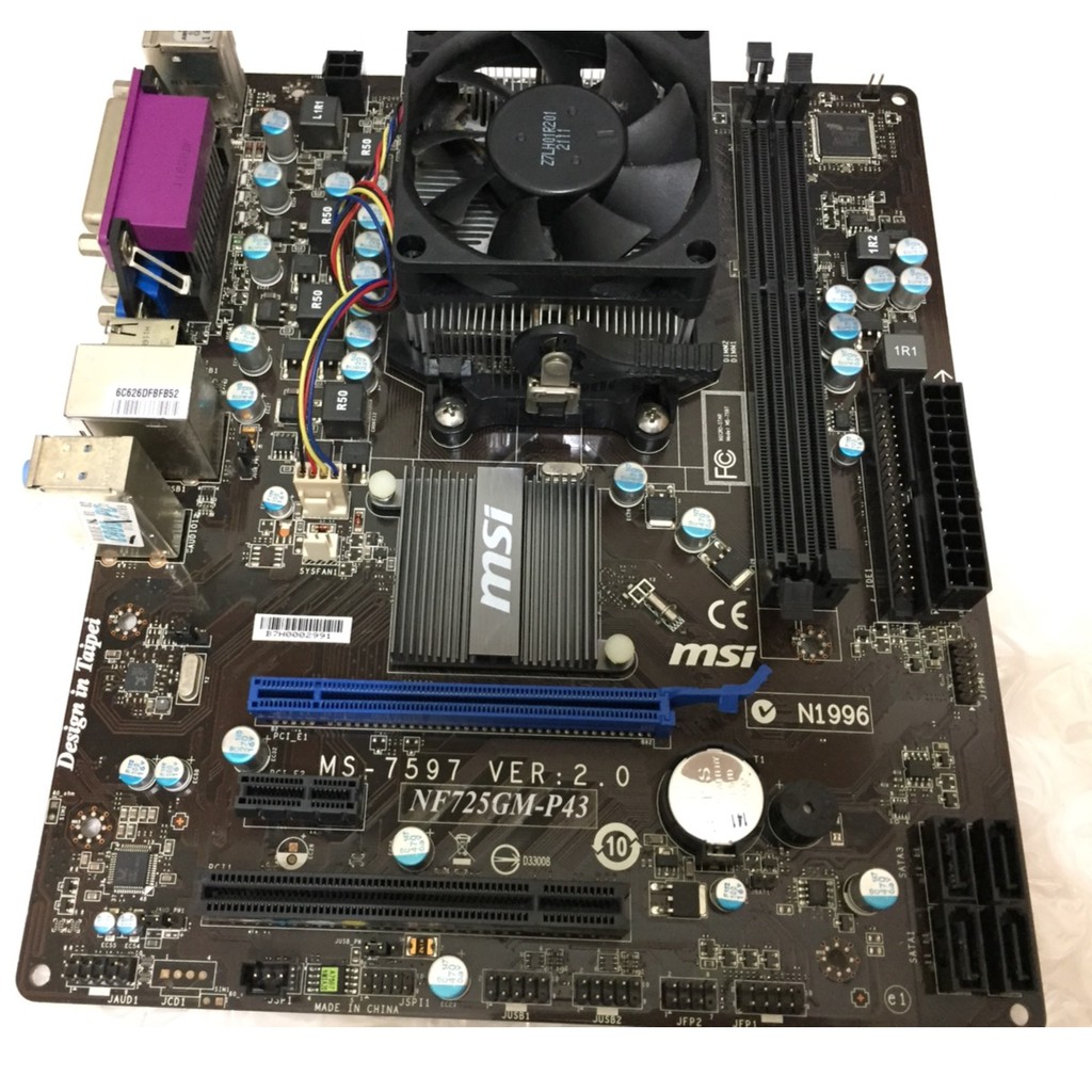 【CPU處理器 + MB主機板 二手良品】AMD Athlon II X2 265 + NF725M-P43