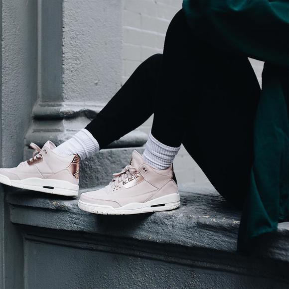 jordan retro 3 rose gold