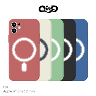 QinD Apple iPhone 12 mini、12、12 Pro、12 Pro Max 液態矽膠磁吸殼 保護殼
