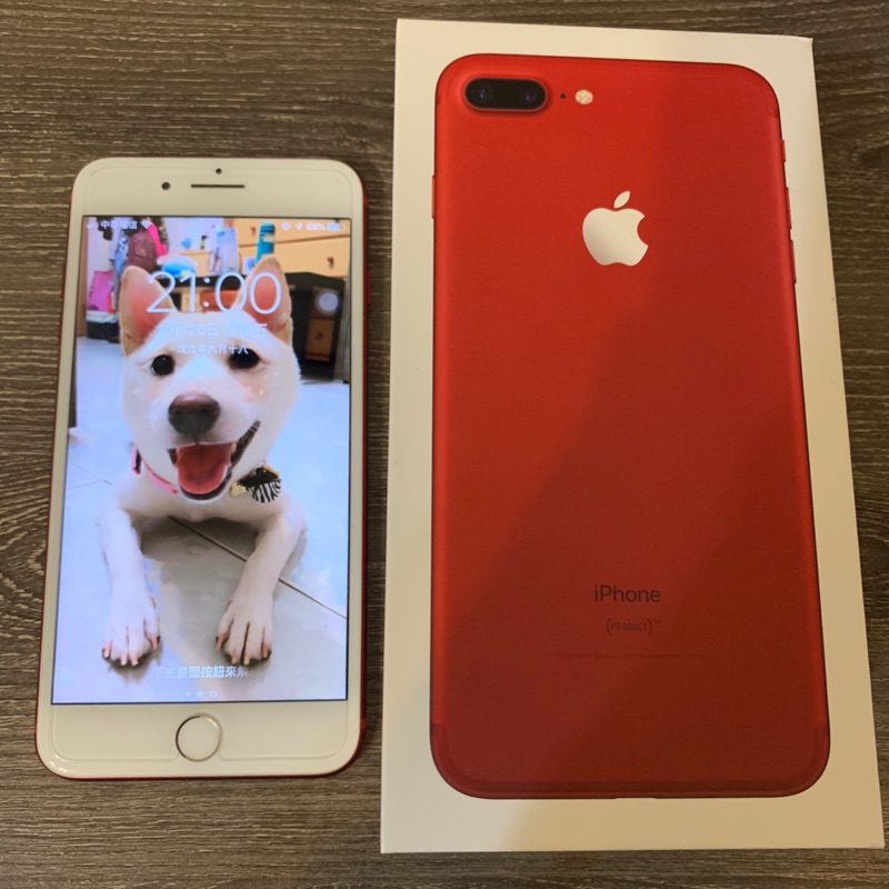 外觀近全新絕版Apple iphone7 Plus 128g紅色 9成新 保證功能完全正常