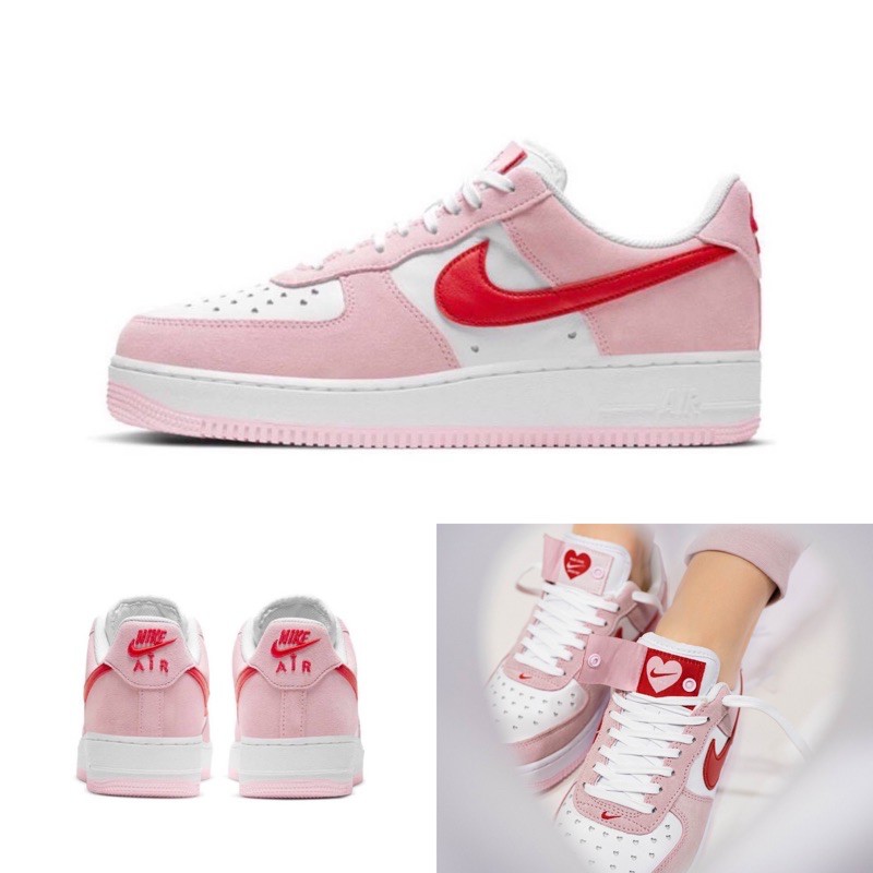 Quality Sneakers - Nike Air Force 1 QS 情人節 粉紅白 麂皮 DD3384-600