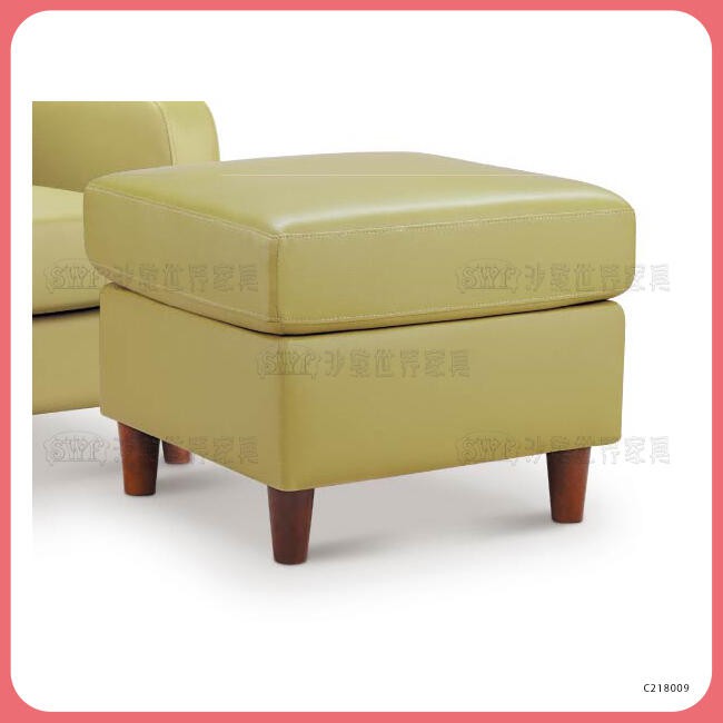 【沙發世界家具】綠皮腳踏椅〈D489252-12〉沙發/椅子/休閒沙發/單雙人沙發/L型沙發/皮沙發/布沙發/牛皮沙發