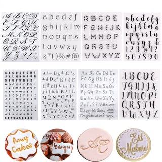 蛋糕裝飾工具字母軟糖蛋糕郵票矽膠模具字母餅乾軟糖模具烘焙工具蛋糕壓花器印章