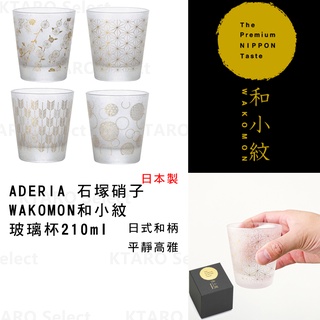 玻璃杯【ADERIA】石塚硝子 WAKOMON和小紋玻璃杯210ml (4款) (全新現貨)