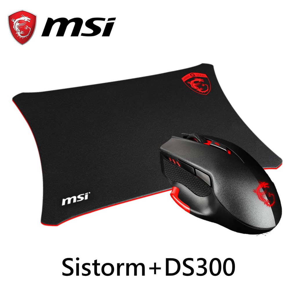 å¾®æ MSI DS300 å¯èª¿å¼éé é»ç«¶æ»é¼ + SISTORM é²æ°´ èç¨ é»ç«¶æ»é¼ å¢