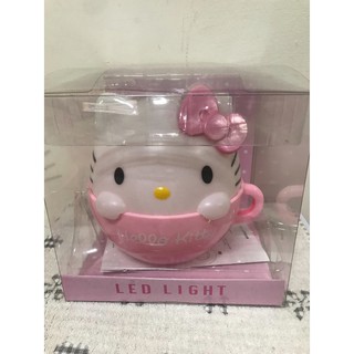 kitty 咖啡杯 造型USB兩用小夜燈